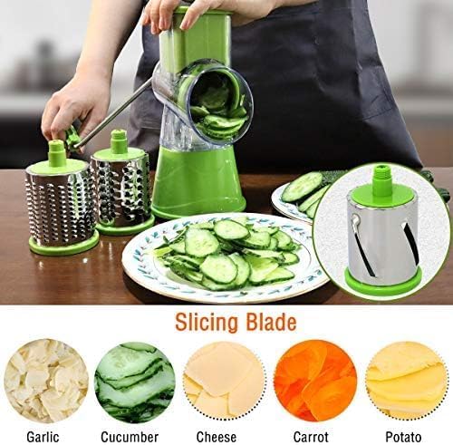 96 Pieces Manual Rotary Cheese Graters (Kitchen Speed Round Tumbling Box Shredder – Drum Vegetable Slicer – Nuts Grinder – for Veggie – Potato – Cucumber – Carrot – Chocolate – Pizza – Hashbrowns – Salad)