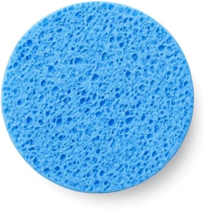120 Pieces Blue Makeup Removal Sponge - Reusable Washable Facial Cleansing Sponge & Makeup Remover Pads for Face (Eyes & Sensitive Skin)