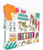 96 Pieces Unicorn Theme 6 Pendant Making Sets For Kids With Window Art Paint Non-Toxic Paint With Brushes