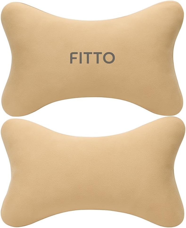 96 Pieces Car Headrest Neck Cushion Pillows (pack of 2 – Biege)