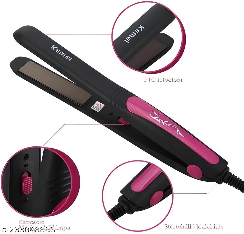Hair Straightener with Tourmaline Ceramic Coating, Protect Care Technology, Floating Plates, 220°C Temperature, Auto Bivolt – Health & Personal Care