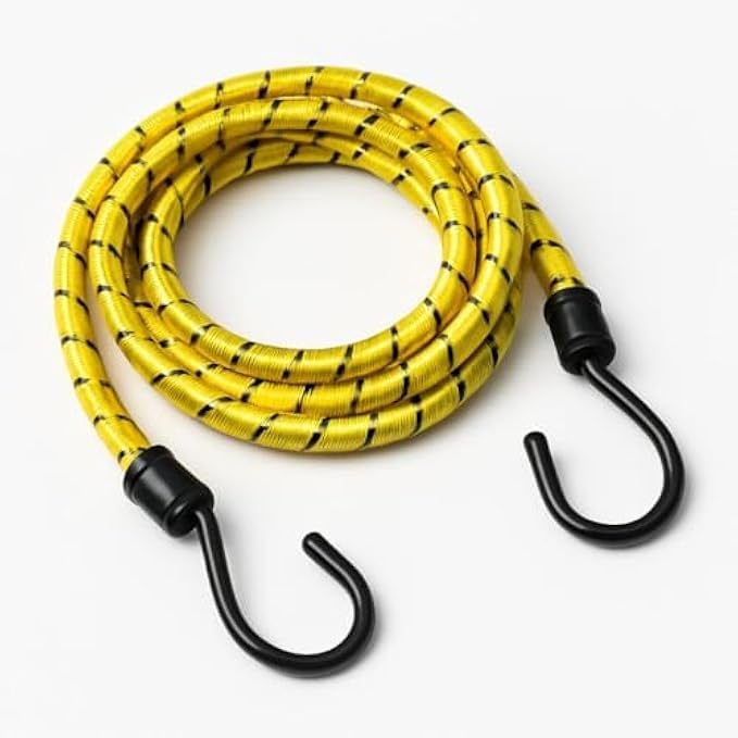 120 Pieces 2m Elastic Bungee Cords with Metal Hooks - Stretch Tie-Down Rope for Cargo (Luggage – Bike – Car – Camping)