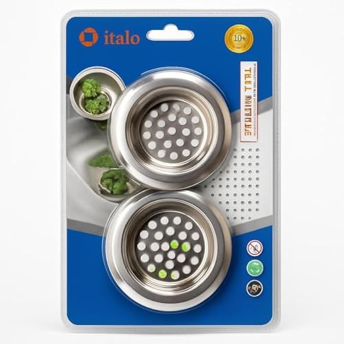 120 Pieces Stainless Steel Sink Strainer Universal Kitchen Sink Drain Strainer Stopper Anti-Clog Hair Catcher Basket Filters