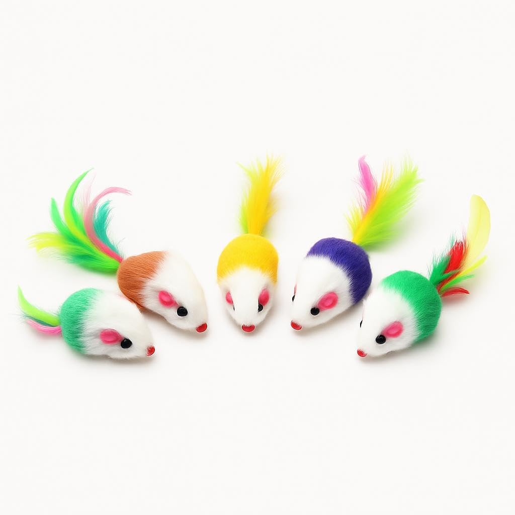 240 Pieces Cat Mouse Toys (Assorted Colors 4 pieces set)