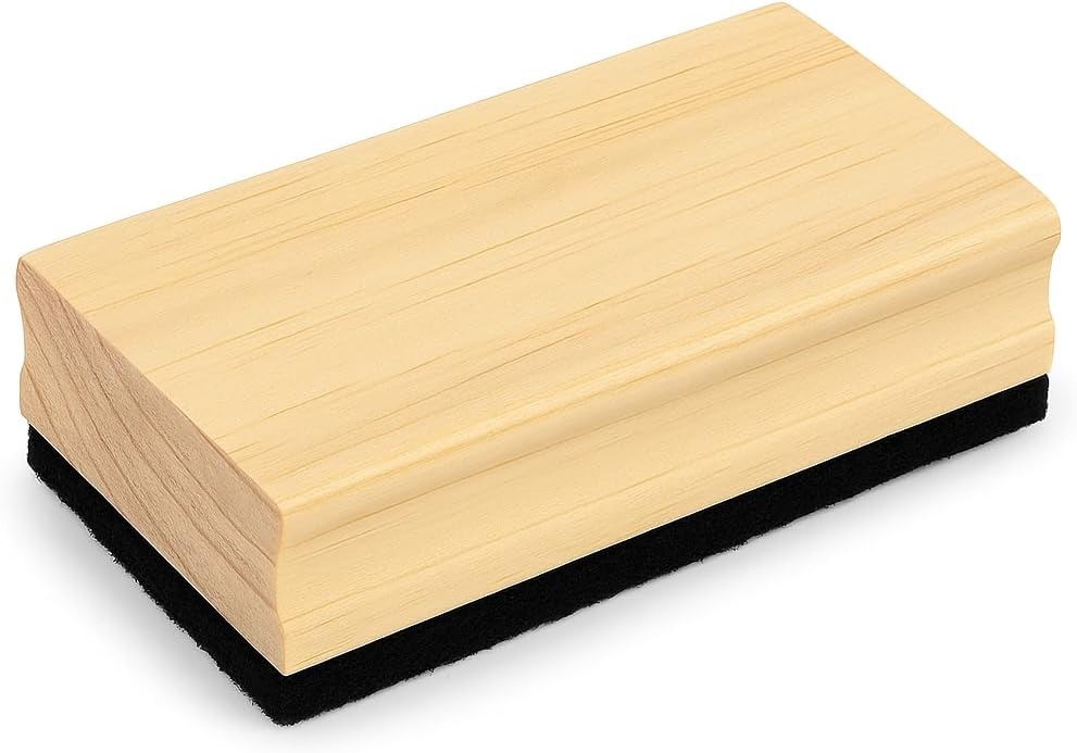 Wooden Board Eraser 130mm x 45mm x 35mm for Whiteboards and Chalkboards