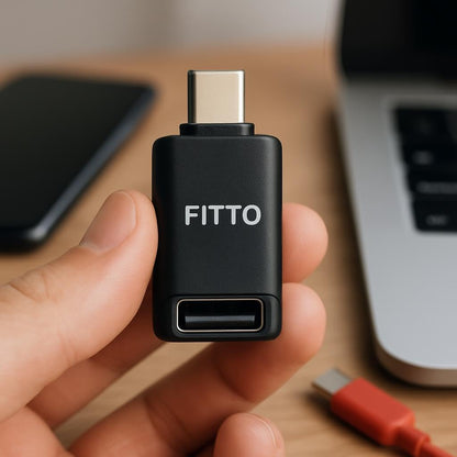 Type C to USB OTG Adapter for Mobile, Black