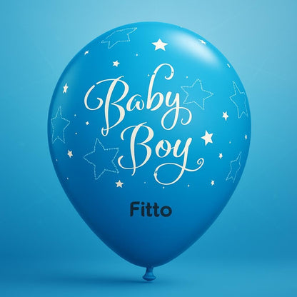 Baby Boy Balloons 12 Inch 12 Pcs Per Card – Party, Birthday, Kids Room Decor