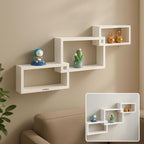 48 Pieces Interlocked Cuboid Wall Shelves Set of 3s (White)