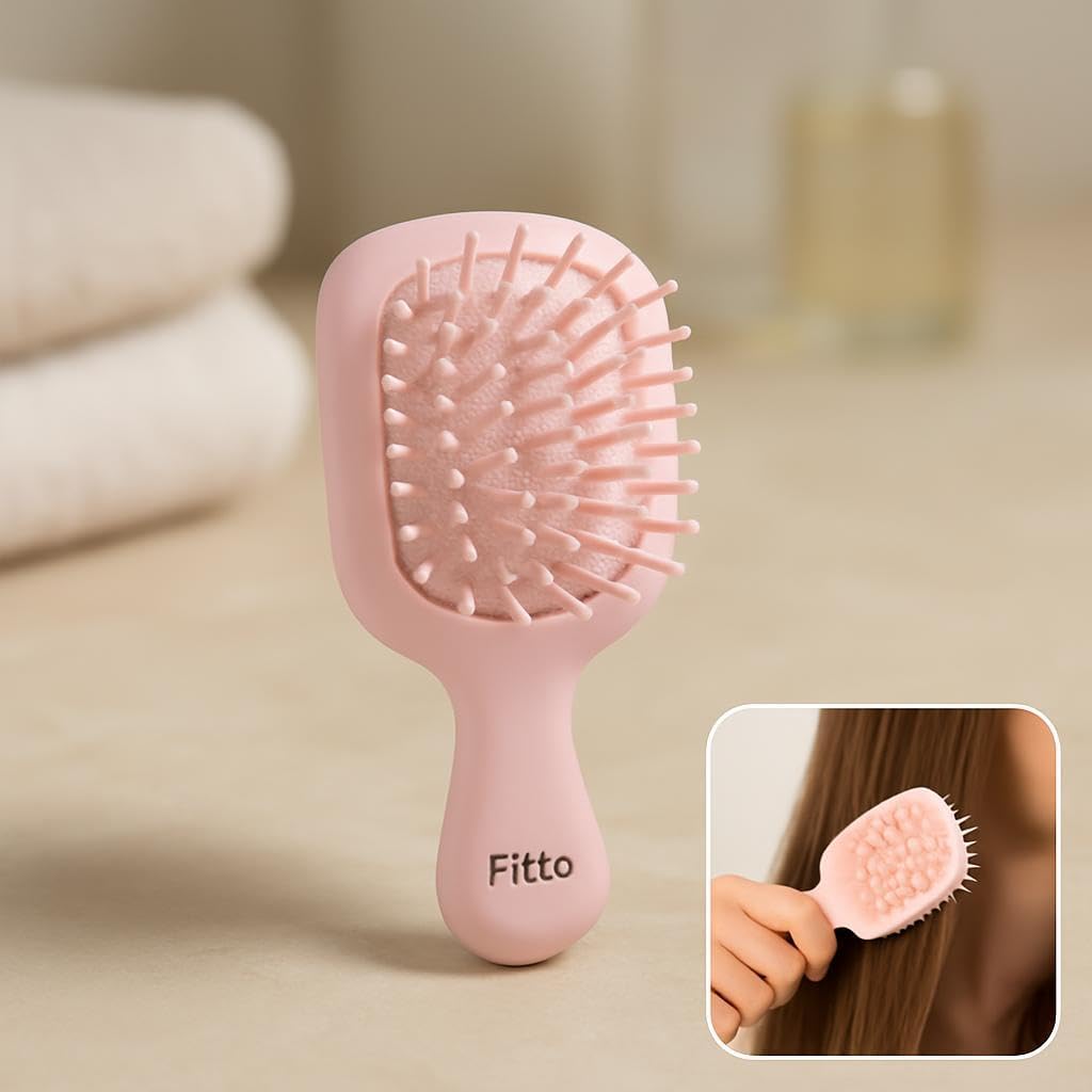 144 Pieces Mini Cute Air Cushion Hairbrush - Portable Travel Hair Brushes (Assorted Colors)
