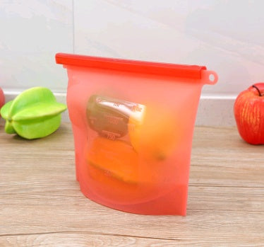 Eco-Friendly Reusable Silicone Food Storage Bag - Translucent Green