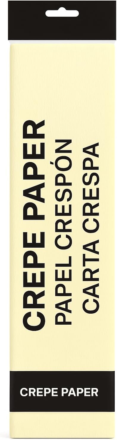 Crepe Paper 1 PC 200CM X 50CM Cream White for Crafts, Decorations, DIY Projects