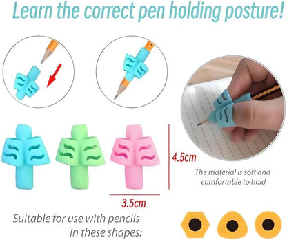 Assorted Color Pencil Handles 2 Pcs 3.5x4.5cm