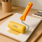 120 Pieces Yellow Paint Roller Brushes (9-inch Microfiber Cover & Ergonomic Handle – Wall Painting Roller – Lint-Free Paint Roller for Interior & Exterior)