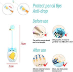 120 Pieces 3-Piece Guitar Design Pencil Caps (2.1x7.5cm for Pencil Tip Protection)