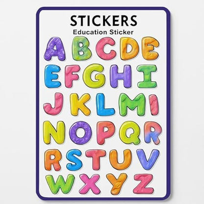 Alphabet Educational Stickers for Kids - Reusable Peel-and-Stick Letters for Early Learning, Preschool Classroom Activities