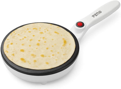 600W Electric Crepe Maker, 20cm Non-Stick Burner, White