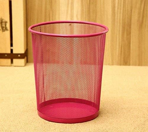 96 Pieces Round Paper Bins (23.5x19x26cm for Office & Home Waste Disposal – Pink)