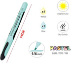 120 Pieces 2-Pieces (1/4mm Highlighter 14cm - Blue & Yellow Fine Point Marker)