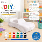 96 Pieces DIY Creative Car Painting Kits with White Paintable Car Model (6 Paint Pots and Brush – Assorted Colors)