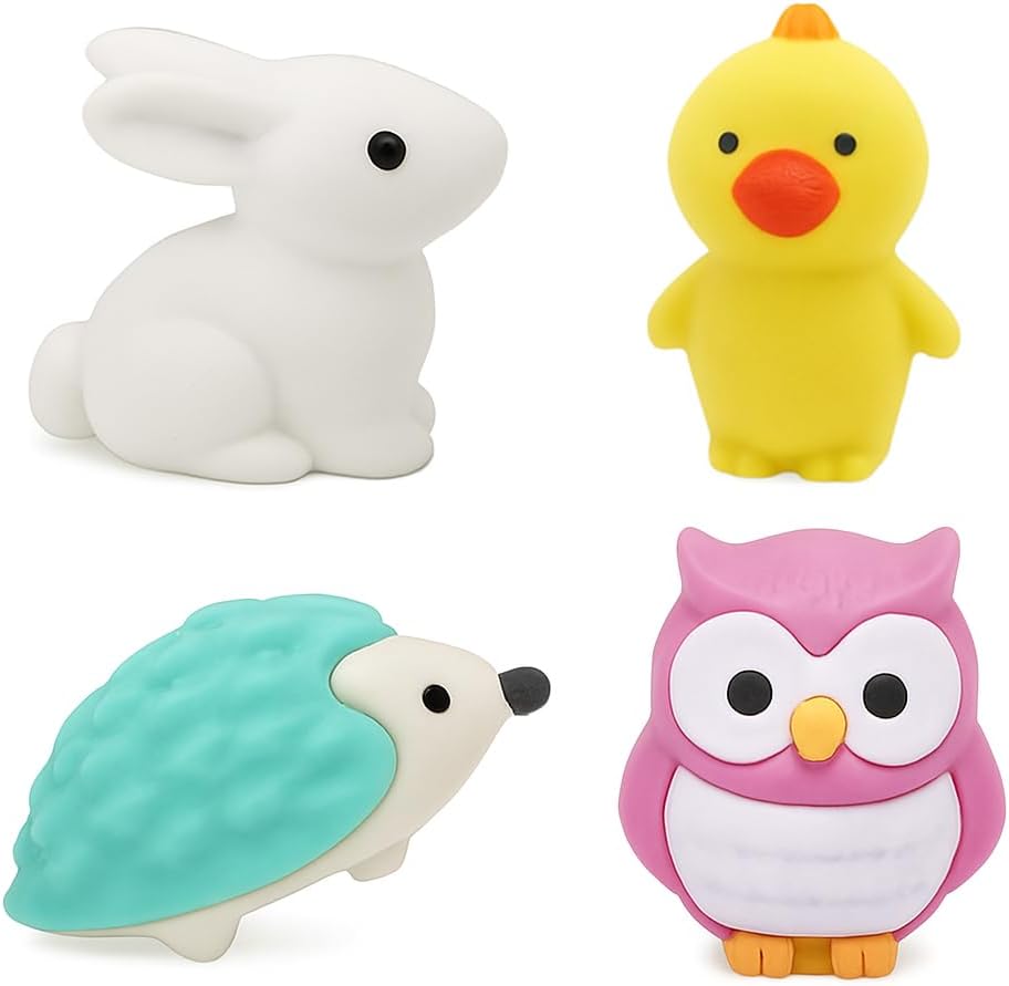 120 Pieces 4 Piece Assorted Birds & Animals Shaped Erasers Assorted Colors