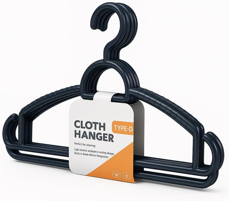 144 Pieces Plastic Hanger 3PC Sets for Clothes (Durable and Space-Saving Wardrobe Organizers)