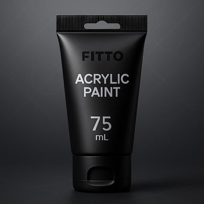 75ml Acrylic Paint Black – Artist Painting Supply for Crafts and DIY Projects