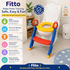 60 Pieces Foldable Potty Training Toilet Seats with Ladder (Non-Slip Step – Easy-Grip Handles and Contoured Seat – Multicolor)