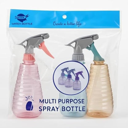 Multipurpose Spray Bottle - Refillable Trigger & Fine Mist Mister, Adjustable Nozzle for Cleaning, Plant Care, Hair, Salon, Gardening, Home Use
