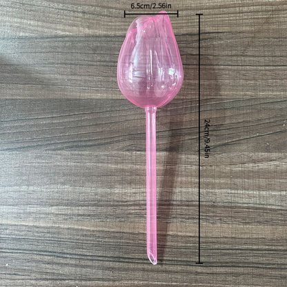 Tulip-Shaped Self-Watering Plant Bulb - Pink, Water-Saving, Eco-Friendly