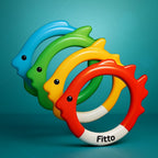 96 Pieces Underwater Diving Ring Set - Throw & Retrieve Toys for Swimming Pools (Diving Accessories & Pool Party Games - Pack of 4)