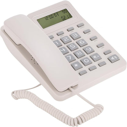 Desktop Corded Landline Phone with LCD Display – Reliable Home or Office Telephone with Clear Sound, Large Screen, Caller ID, and Adjustable Volume