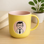 144 Pieces Plastic Mugs with Yellow Outer Surface and Light Pink Interior Design (Durable and Stylish Drinkware)
