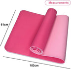 96 Pieces 4mm Thick Yoga Mats (61x183cm - Non-Slip – Eco-Friendly Pink Exercise Mat for Yoga – Pilates – Fitness – and Home Workouts - Extra Cushioning for Joint Support)