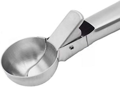 Stainless Steel Trigger Ice Cream Scoop - Durable, Ergonomic Design for Effortless Serving, 18.8 CM Length, Perfect for Home, Kitchen, Bars, and Parties