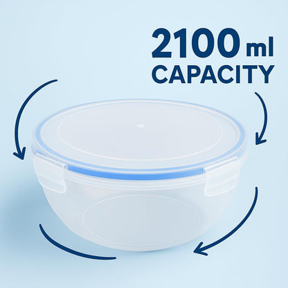 Food Storage Box 2100ml - Airtight, BPA-Free, Leak-Proof Container for Pantry, Kitchen, & Meal Prep - Durable Plastic, Stackable, Microwave & Dishwasher Safe