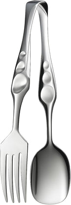 120 Pieces 3-in-1 Fork Spoon Tongs (Multifunctional Kitchen Utensil – Stainless Steel with Heat-Resistant Handles – Ideal for Serving – Cooking – and Grilling – Durable – Easy to Clean)