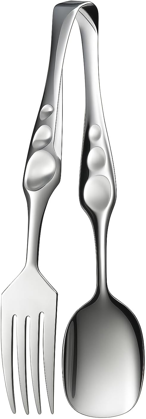 3-in-1 Fork Spoon Tong – Multifunctional Kitchen Utensil, Stainless Steel with Heat-Resistant Handles, Ideal for Serving, Cooking, and Grilling – Durable, Easy to Clean