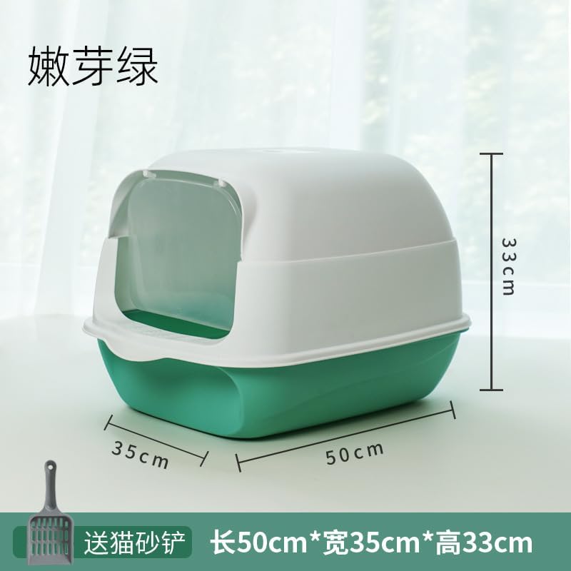 96 Pieces Enclosed Green Pet Litter Boxes