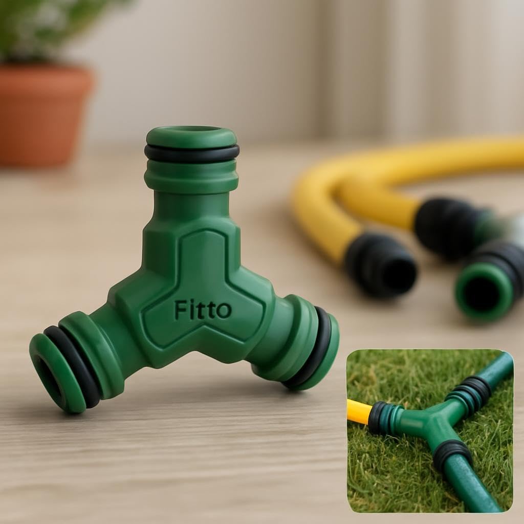 120 Pieces Green Three-Way Coupling Couplers for Garden Hoses