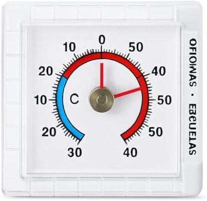 75mm Dial Thermometer White - Analog Indoor Outdoor Room Wall Fridge Aquarium Temperature Gauge