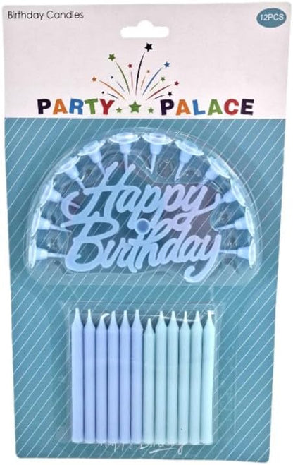 Blue Birthday Party Candle for Table Top Decoration – Ideal for Birthday Parties, Event Decor, Celebrations, & Special Occasions