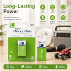144 Pieces 9V Heavy Duty Carbon Zinc Batteries (300 mAh – 1-Piece 6F22 Battery for Smoke Detectors – Microphones – Remote Controls and Toys)