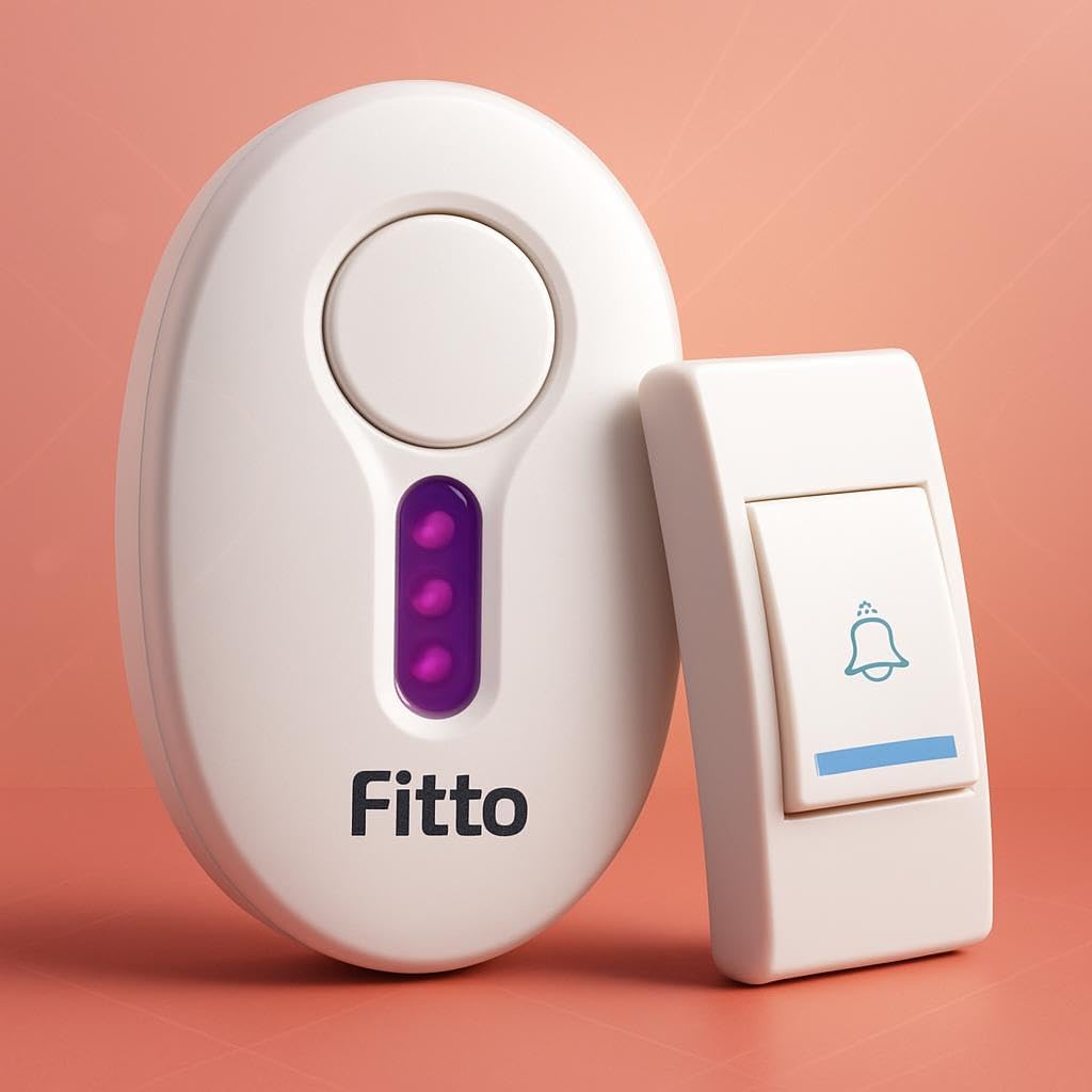 96 Pieces Wireless Remote Control Door Bell - Dustproofs (Waterproof – & Portable White Cordless Calling Bell for Home – Shop & Office – with Multiple Alert Options)