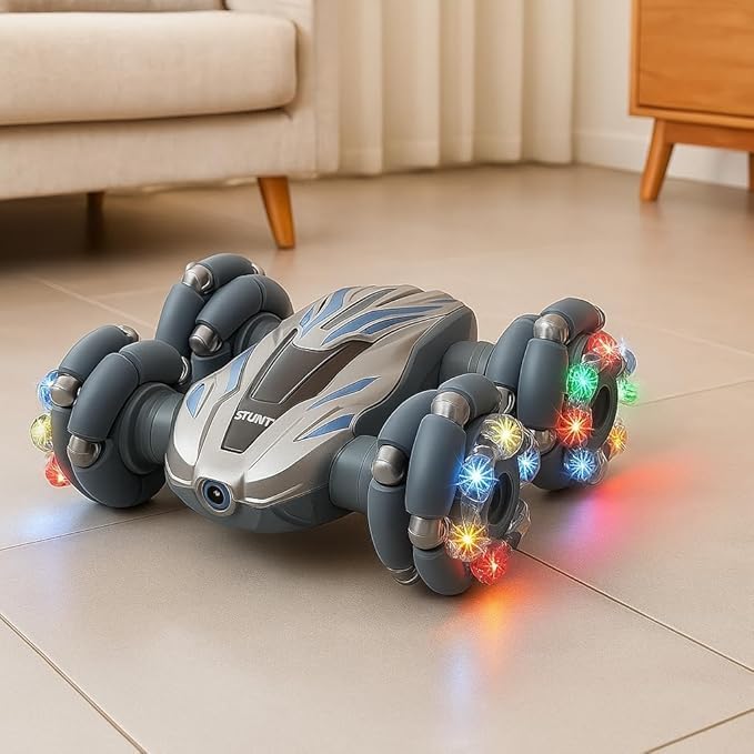 60 Pieces Double Side Remote Control Cars with Rotation Roller Tyres (LED Lights – and Joystick Remote Control)