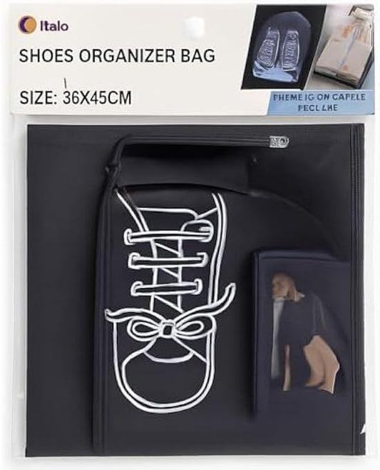 Shoe Organizer Bag 36x45cm Clear Travel Shoe Storage Dustproof Breathable Shoe Cover for Closet Packing Moving