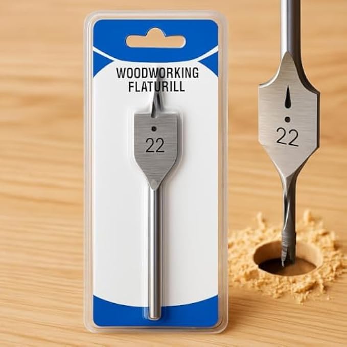 120 Pieces Woodworking Flat Drill Bits Spade Paddle Bits for Wood Boring (Clean Holes in Timber – MDF & Plywood – Heat-Treated Carbon Steel – Multiple Sizes)