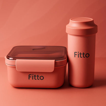 Lunch Box with Bottle Set - Pink, Kid-Friendly Meal Container