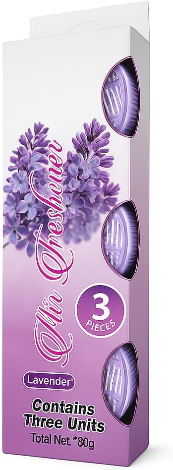 120 Pieces Car Air Freshener Lavender Scent Pack ofs (3 Long Lasting Hanging Perfume for Car Interior)