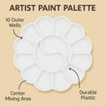 240 Pieces Painting Plates (145mm x 145mm White – 1 PC – Ideal for Art Projects and Crafts)