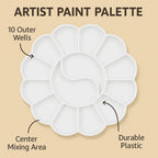 240 Pieces Painting Plates (145mm x 145mm White – 1 PC – Ideal for Art Projects and Crafts)